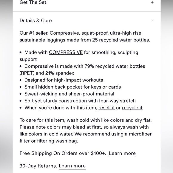 NEW Girlfriend Collective Black Compressive High-Rise Legging Medium - Picture 5 of 7